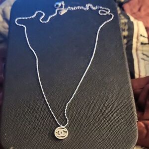 CHANEL Silver Minimalist Necklace